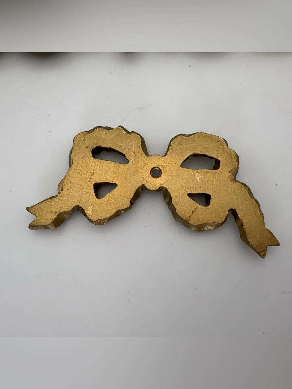 Gold-Tone Ornamental Bow Hardware Accent Set